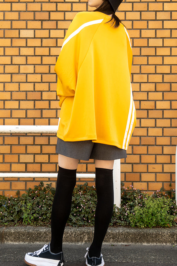 【NoraLily】Line Cut S/S Pullover-YELLOW- (UNISEX)