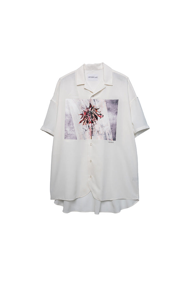 【INTERPLAY x Toru Kajioka】「slightly above the land」 S/S Shirts-WHITE / BLACK / Smokey MINT- 623380055