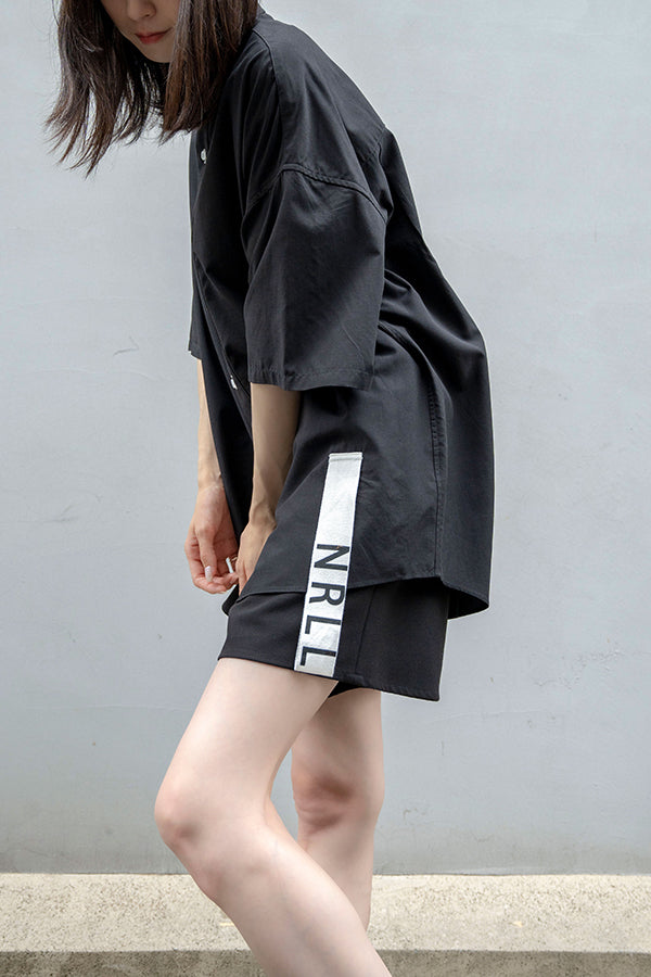 【Nora Lily】BASIC Wide S/S Shirt<UNISEX> -BLACK-223380051-19