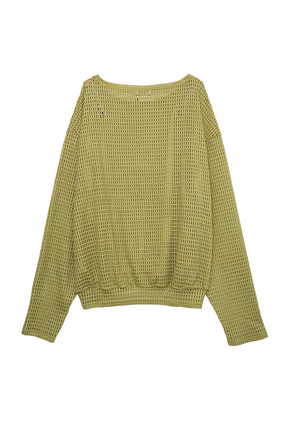 【Nora Lily】 Shirred mesh Pull Top<UNISEX> -MINT-223380053210