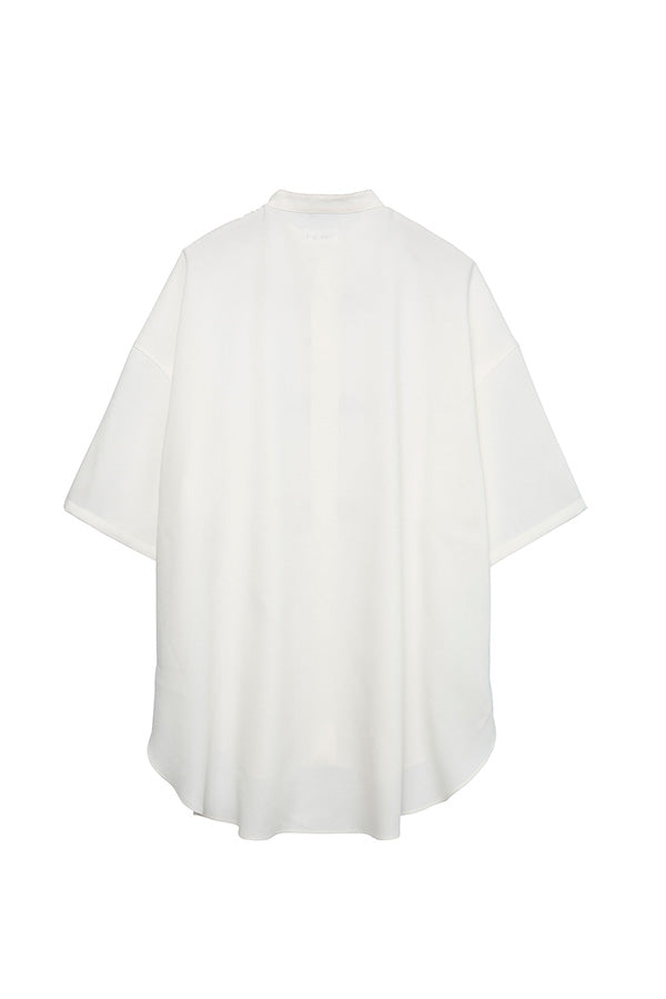 【Nora Lily】China Open Collar S/S Shirt【2】<UNISEX> -WHITE-223380052-01