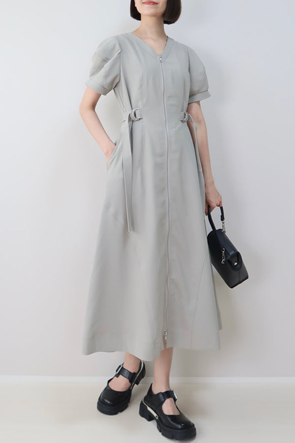【INTERPLAY x MAYUKO】Silent Axis Dress-Light Grey-625150002-11F