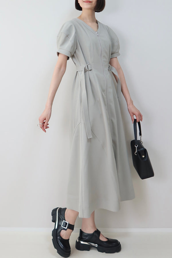 【INTERPLAY x MAYUKO】Silent Axis Dress-Light Grey-625150002-11F