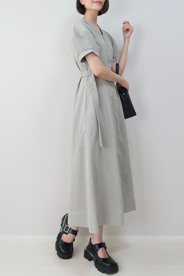 【INTERPLAY x MAYUKO】Silent Axis Dress-Light Grey-625150002-11F