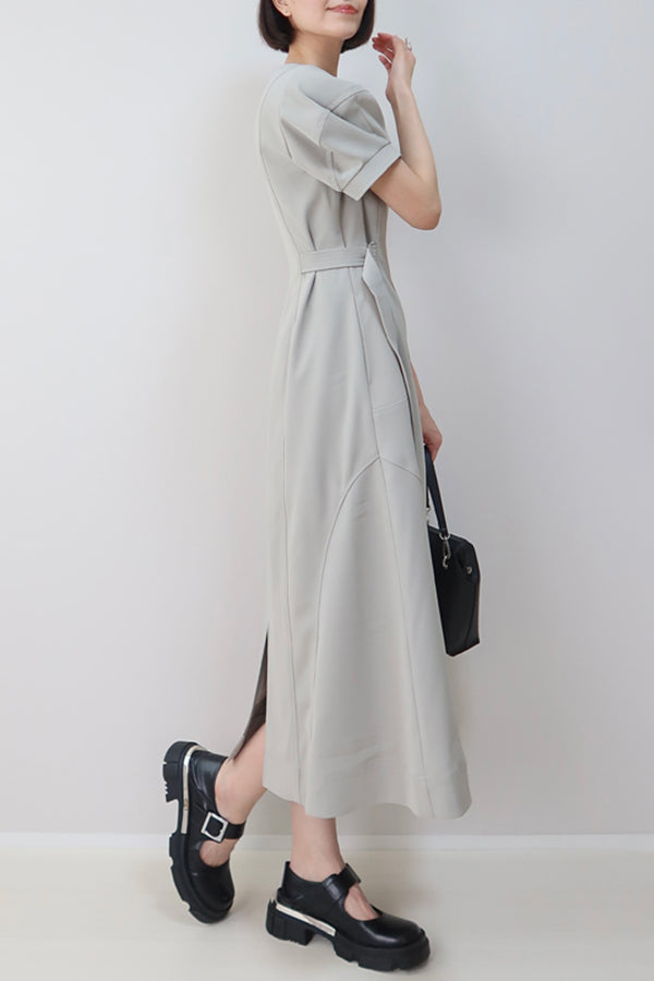 【INTERPLAY x MAYUKO】Silent Axis Dress-Light Grey-625150002-11F