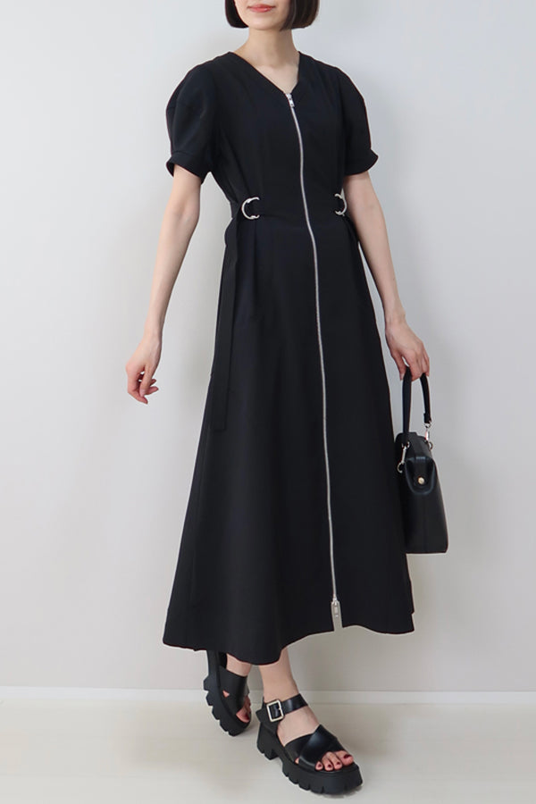【INTERPLAY x MAYUKO】Silent Axis Dress-Black-625150002-19F