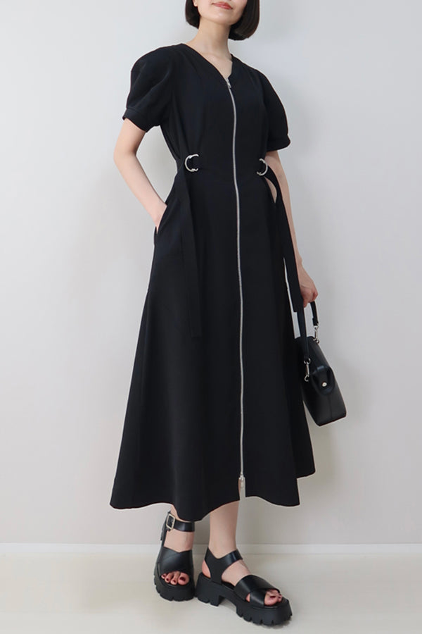 【INTERPLAY x MAYUKO】Silent Axis Dress-Black-625150002-19F
