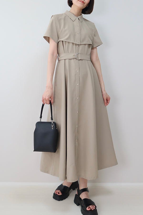 【INTERPLAY x MAYUKO】Breeze Layer Dress-Beige-625150001-52F