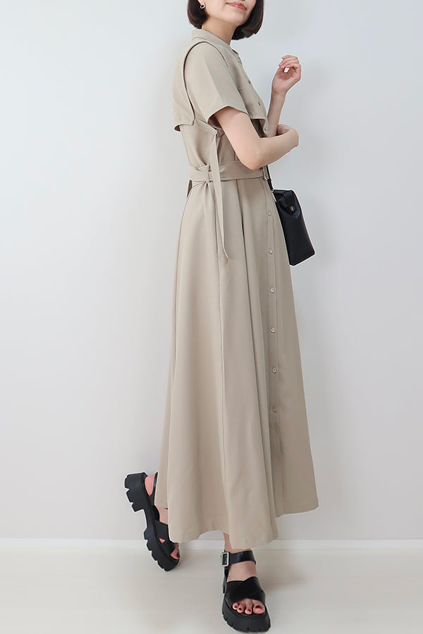 【INTERPLAY x MAYUKO】Breeze Layer Dress-Beige-625150001-52F