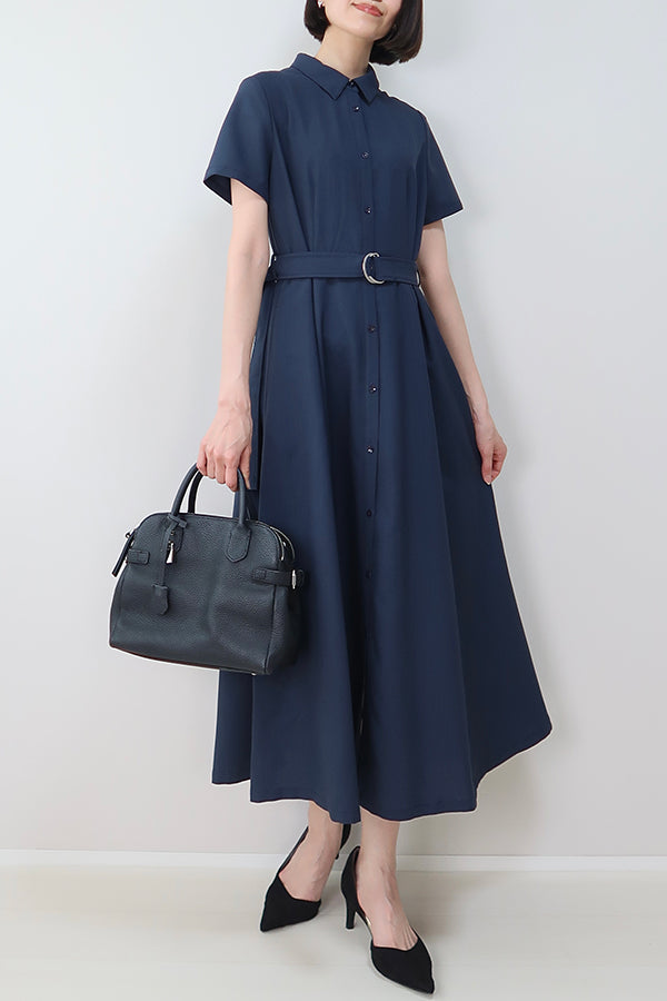 【INTERPLAY x MAYUKO】Breeze Layer Dress-Navy-625150001-93F