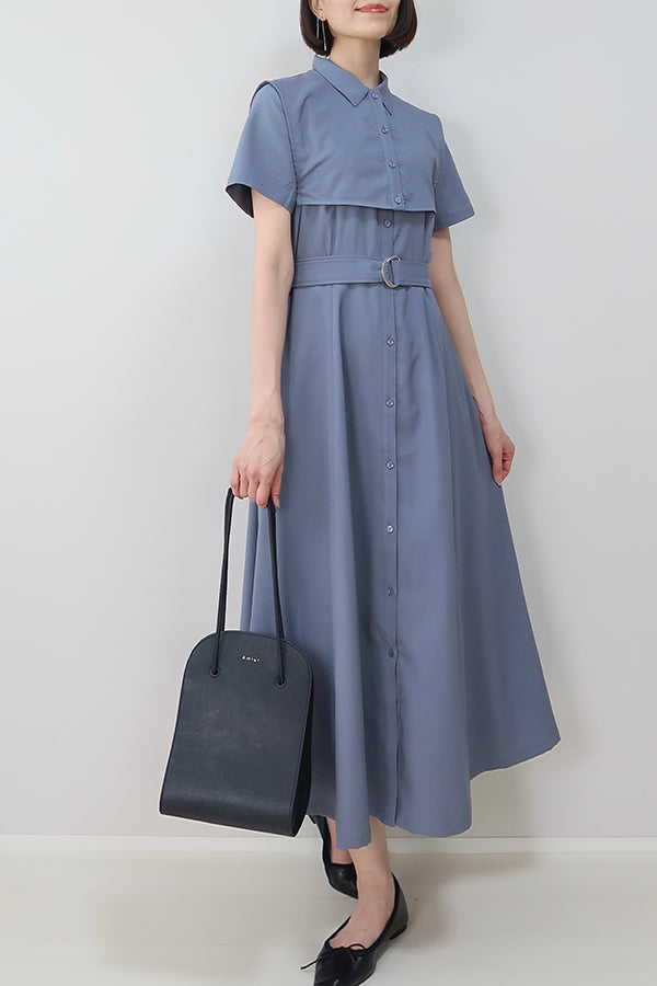【INTERPLAY x MAYUKO】Breeze Layer Dress-Blue-625150001-92F