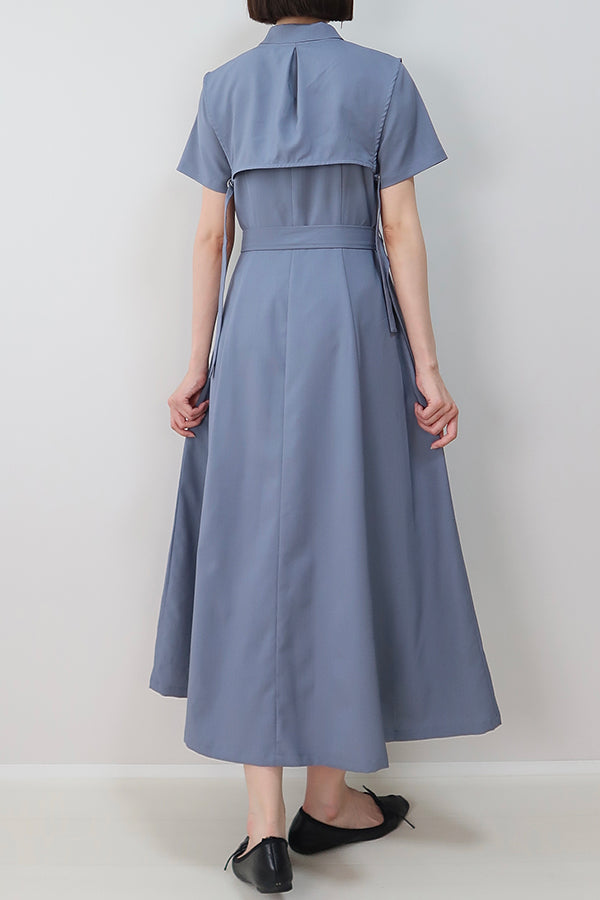 【INTERPLAY x MAYUKO】Breeze Layer Dress-Blue-625150001-92F