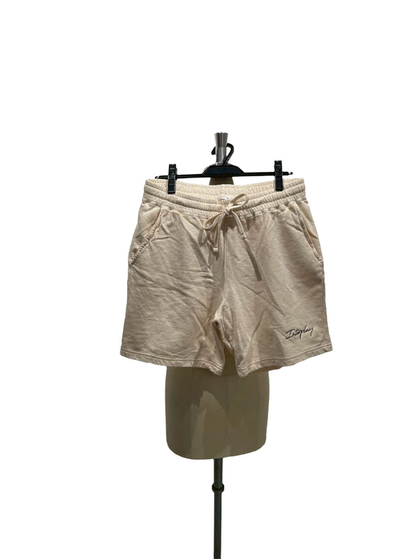 【INTERPLAY】Script EMB. LOGO Garment Dyed 6.4 oz Sweat Shorts Ivory/Pepper Black/Blue Jean 625120022-04/19/92M