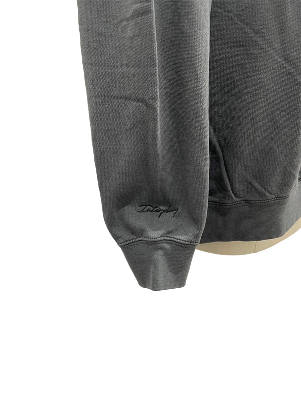 【INTERPLAY】Script EMB. LOGO Garment Dyed 6.4 oz Sweat Ivory/Pepper Black/Blue Jean 625120021-04/19/92L
