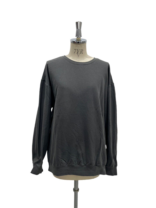 【INTERPLAY】Script EMB. LOGO Garment Dyed 6.4 oz Sweat Ivory/Pepper Black/Blue Jean 625120021-04/19/92L