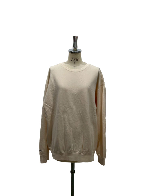 【INTERPLAY】Script EMB. LOGO Garment Dyed 6.4 oz Sweat Ivory/Pepper Black/Blue Jean 625120021-04/19/92L