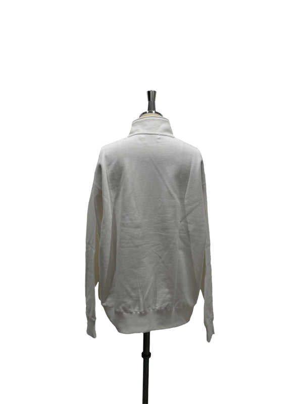 【INTERPLAY】Script EMB. LOGO Half Zip Pull Over Sweat White(white)/Ash Grey(grey) 625120023-01/11XL