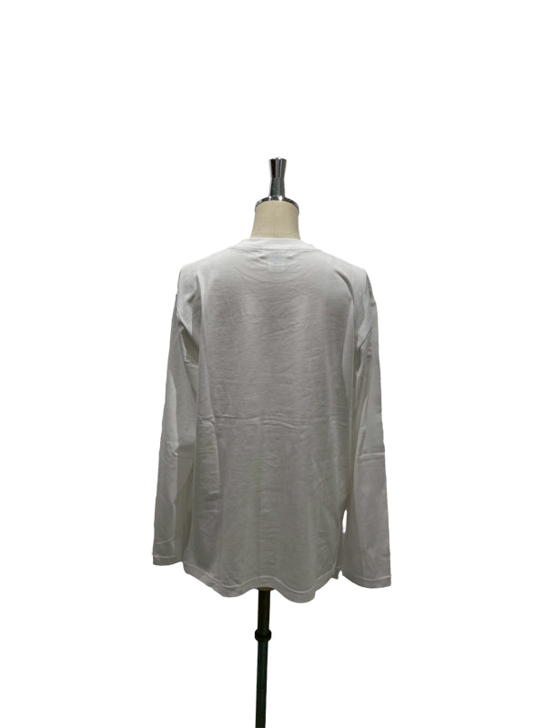 【INTERPLAY】Script EMB. LOGO Long Sleeve Tee Shirt White/Natural/Black 625120020-01/04/19L