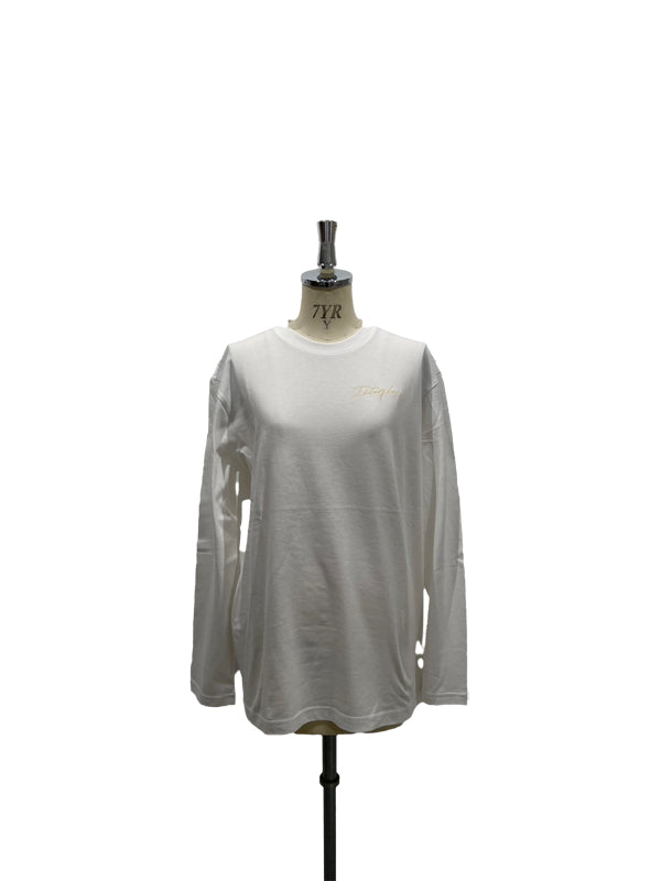 【INTERPLAY】Script EMB. LOGO Long Sleeve Tee Shirt White/Natural/Black 625120020-01/04/19L
