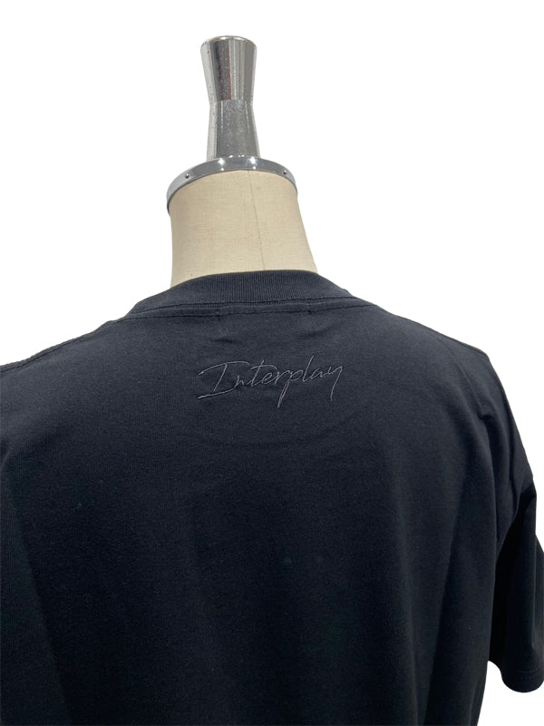 【INTERPLAY】Script EMB. LOGO Short Sleeve Tee Shirt White/Natural/Black 625120019-01/04/19L