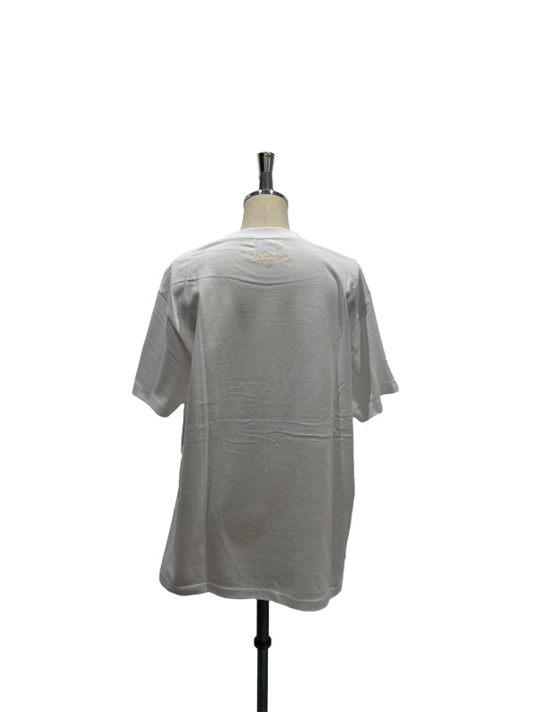 【INTERPLAY】Script EMB. LOGO Short Sleeve Tee Shirt White/Natural/Black 625120019-01/04/19L