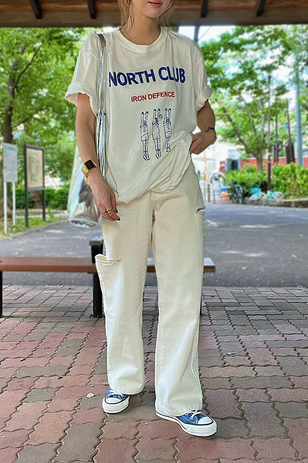 【INTERPLAY x MAIKO】 Volleyball Team S/S Tee (UNISEX) -WHITE x org-  623520001-02