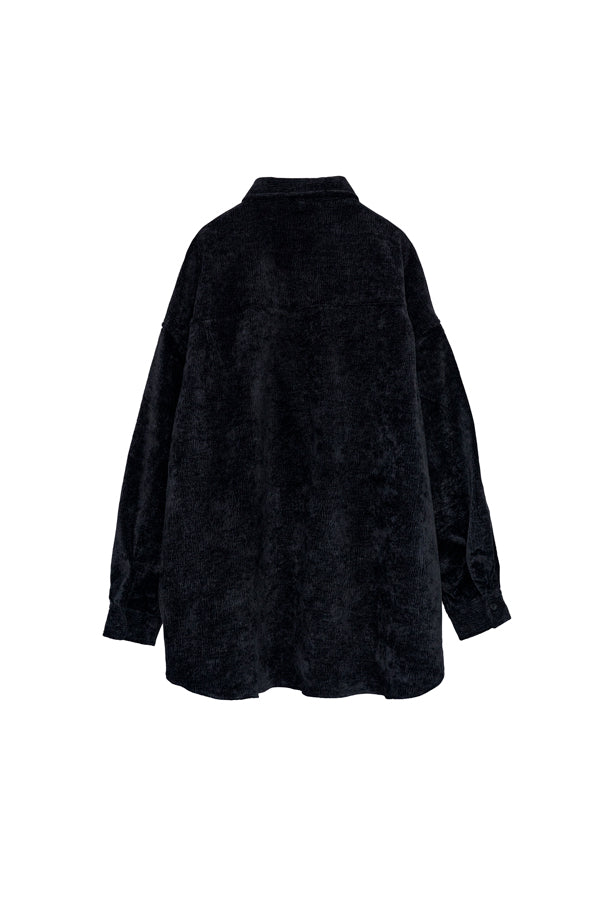 【INTERPLAY】Regular Collar OverSize Shirt【Plush Cordy】 (UNISEX)-625380002-18/65/81F