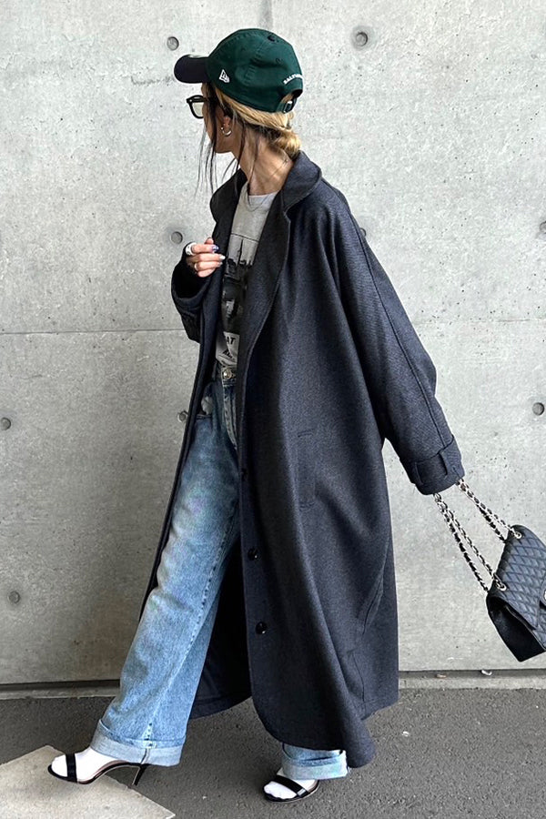 【INTERPLAY x AYA】MOMONGA Long Coat 2024-GREY Herringborn-624542006-13F