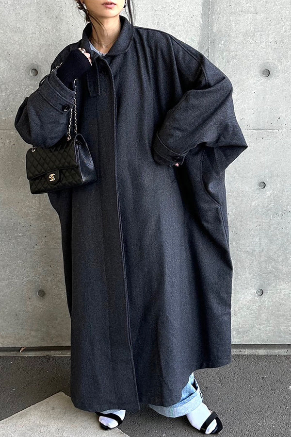 【INTERPLAY x AYA】MOMONGA Long Coat 2024-GREY Herringborn-624542006-13F