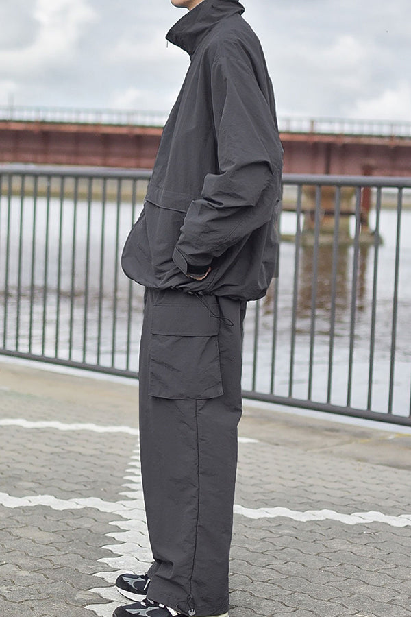 【INTERPLAY x たいが】 Nylon Cargo Drawstring Pants(UNISEX)-CHARCOAL- 623560011-13