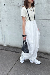 INTERPLAY×AYA】high waist cargo Saropetto(Women)-WHITE- 623360056-01-