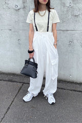 INTERPLAY×AYA】high waist cargo Saropetto(Women)-WHITE- 623360056-01-