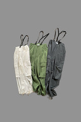 INTERPLAY×AYA】high waist cargo Saropetto(Women)-WHITE- 623360056-01-