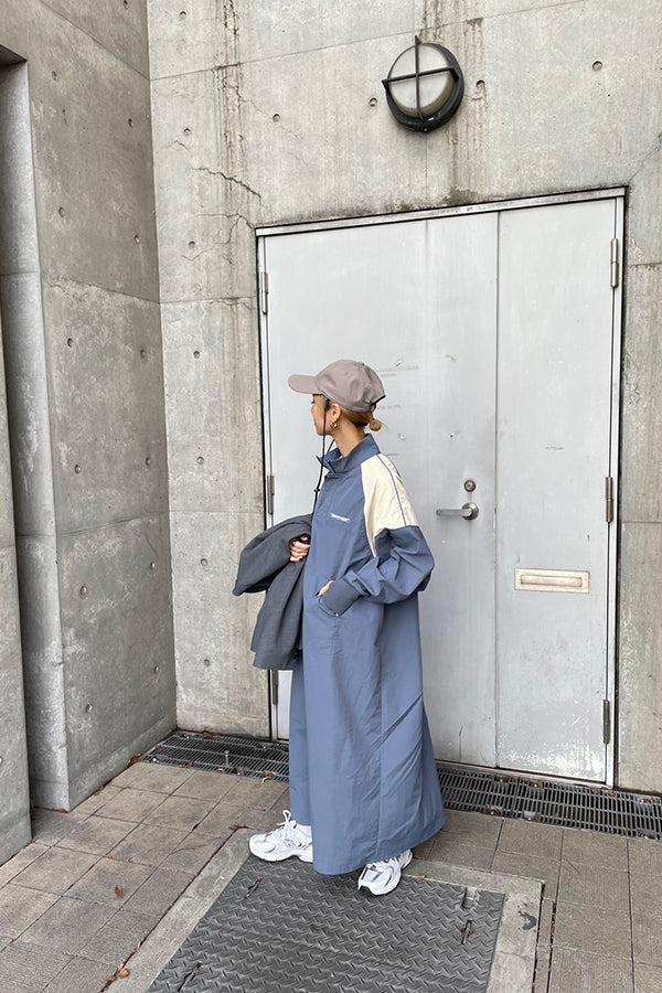 【INTERPLAY x AYA】 Anorak One-piece(Women)-BLUE x Off- 624150002-92