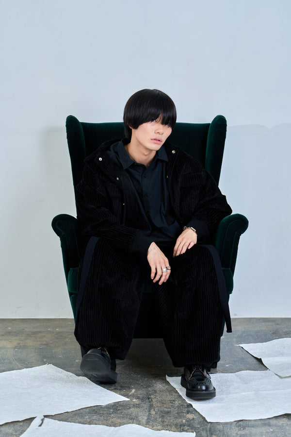 【Nora Lily】Tuck Arm Big Blouson (UNISEX)-BLACK Twill-224542079-19F