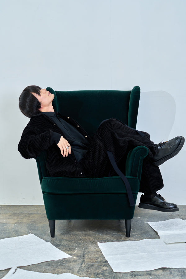 【Nora Lily】Tuck Arm Big Blouson (UNISEX)-BLACK Twill-224542079-19F