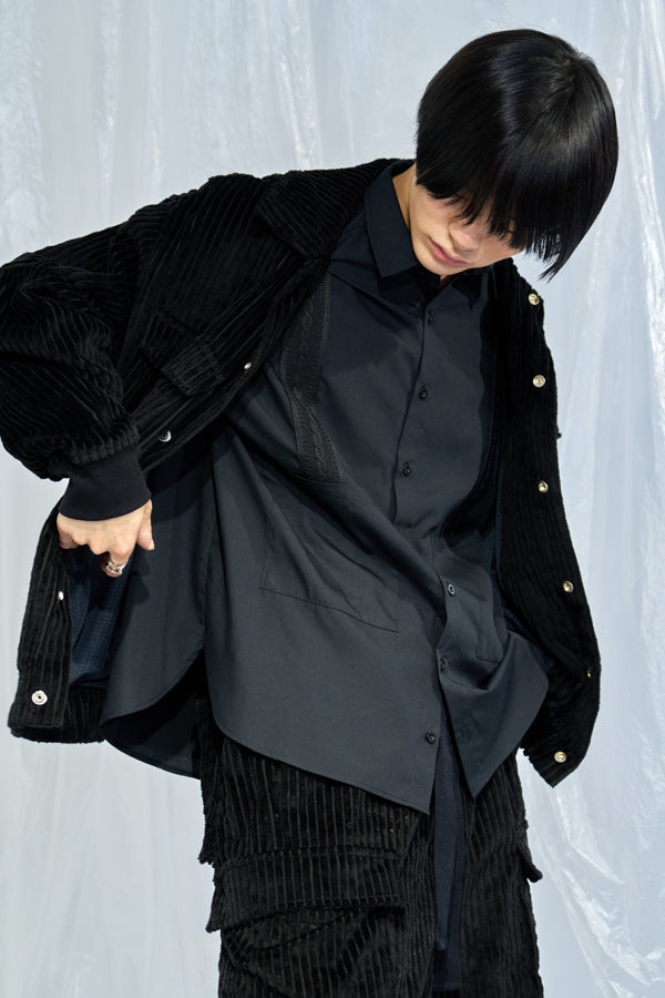 【Nora Lily】Big WELE Corduroy Blouson (UNISEX)-BLACK-224542078-19F