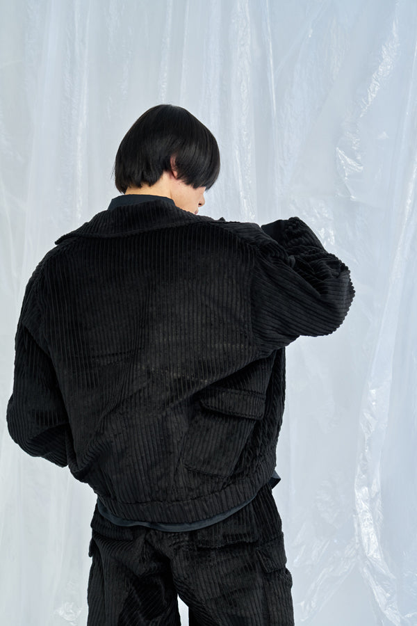 【Nora Lily】Tuck Arm Big Blouson (UNISEX)-BLACK Twill-224542079-19F