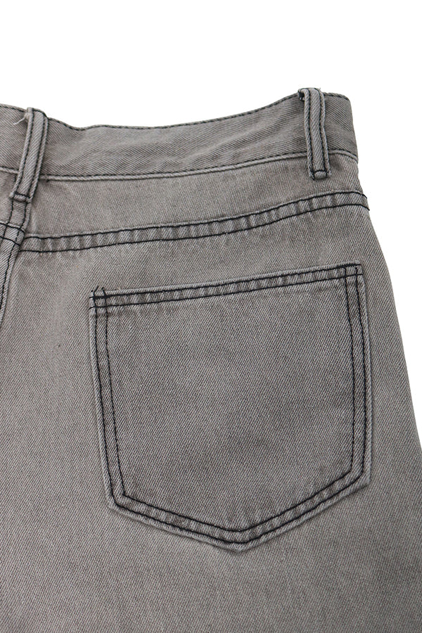 【INTERPLAY "SELECT"】 Loose-fit 5pocket Denim  -GRY- (UNISEX) 621360001-12