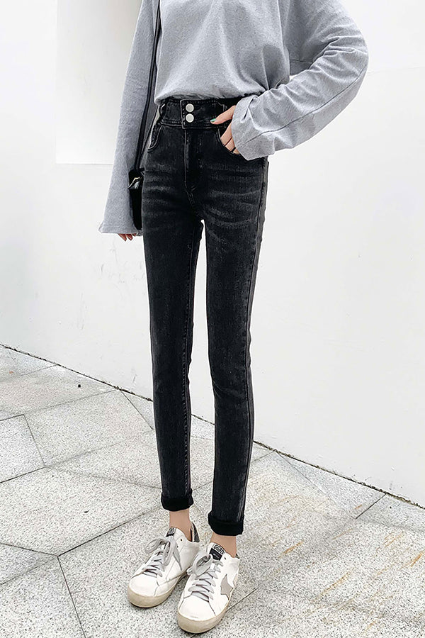 【INTERPLAY "SELECT"】 Ladies' Stretch Skinny 5pocket Denim Pants  -GRY- 621360009-12