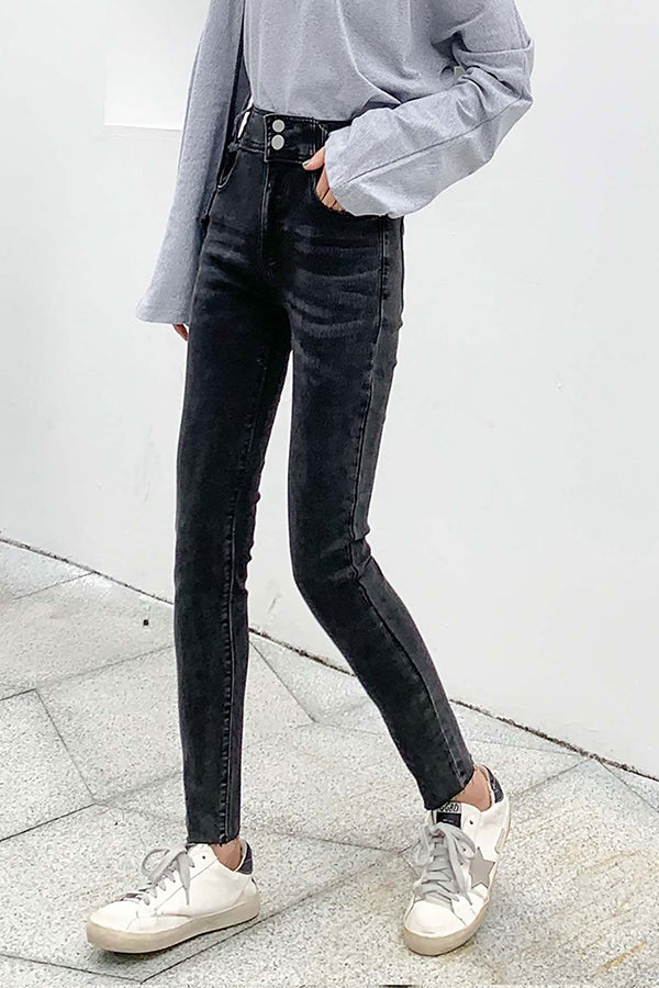 【INTERPLAY "SELECT"】 Ladies' Stretch Skinny 5pocket Denim Pants  -GRY- 621360009-12