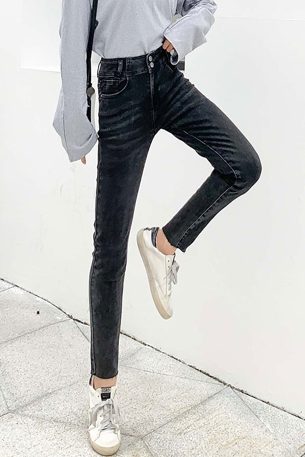 【INTERPLAY "SELECT"】 Ladies' Stretch Skinny 5pocket Denim Pants  -GRY- 621360009-12