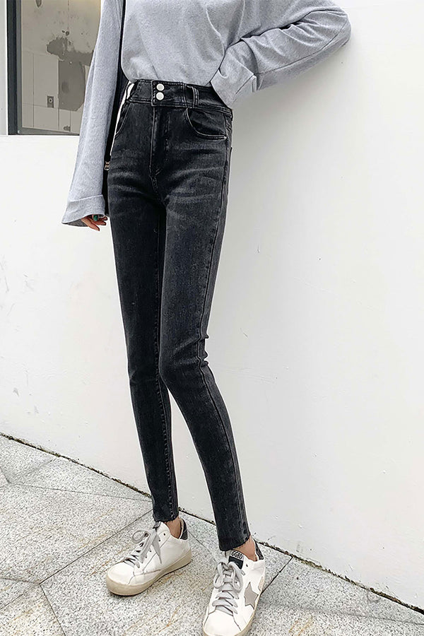 【INTERPLAY "SELECT"】 Ladies' Stretch Skinny 5pocket Denim Pants  -GRY- 621360009-12