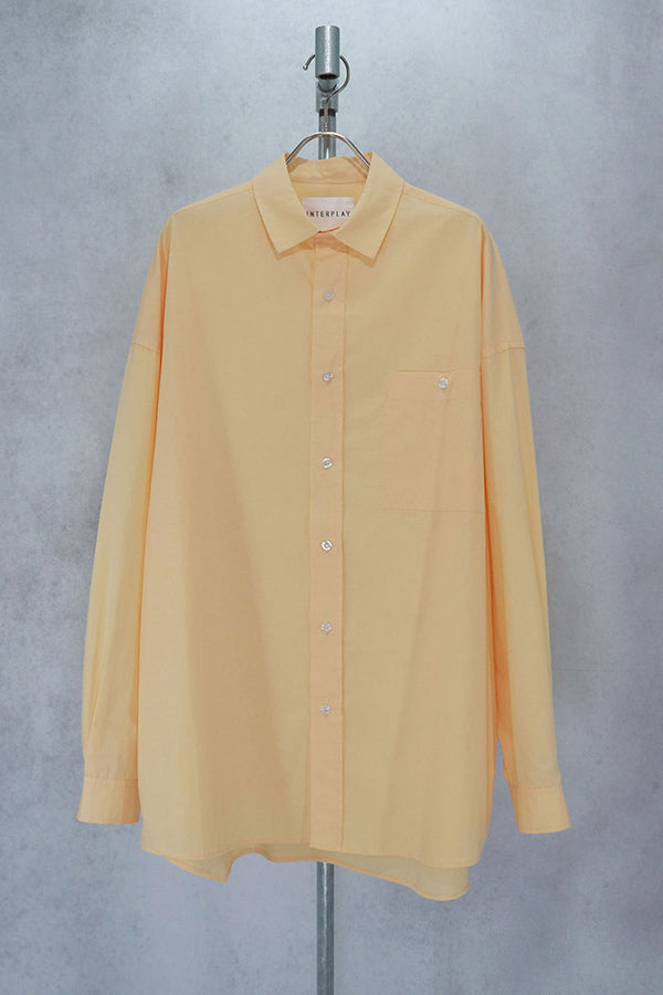 【INTERPLAY】Regular Collar Big Shirts -YEL- (UNISEX) 621180002-32