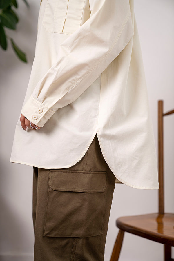 INTERPLAY x AYUMI】M41 type B.D. Shirt -IVORY- (UNISEX) 623180022-04