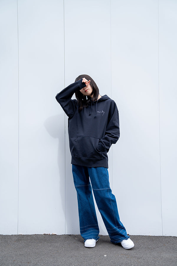 【NoraLily】BIG NEKO Loose Hoodie ＜UNISEX＞ -NAVY-