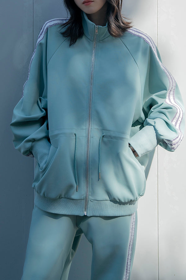 Nora Lily】 Special Line Jersey Big Track Top ＜UNISEX＞-MINT