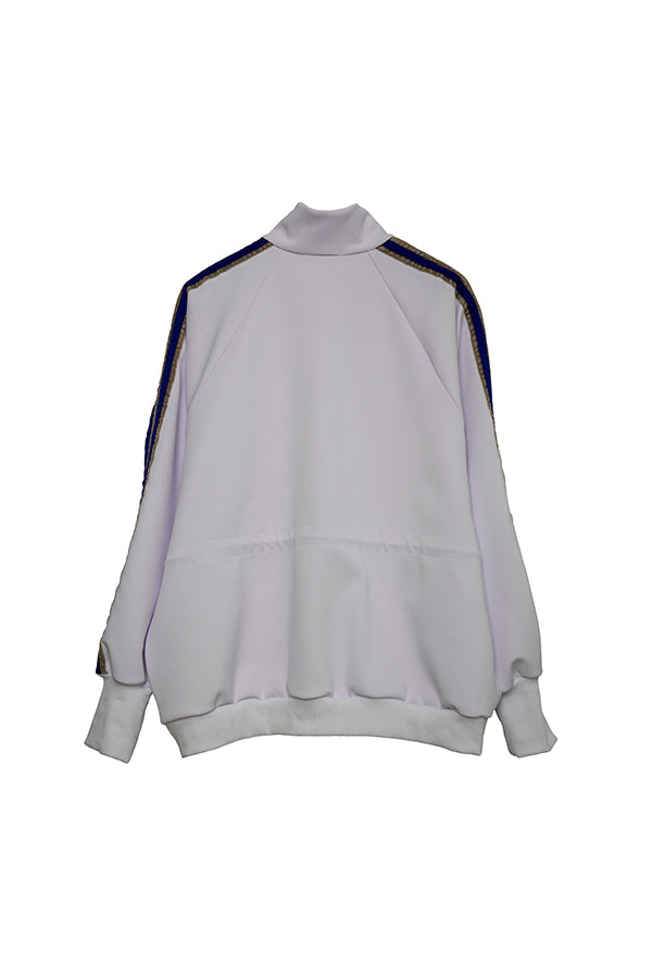 【Nora Lily】 Special Line Jersey Big Track Top ＜UNISEX＞-WHITE-