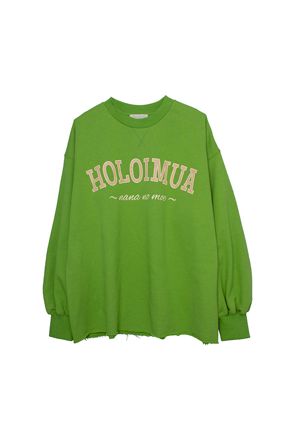 【INTERPLAY x PEN】「HOLOIMUA」 Crack Print Sweat(UNISEX) -Light GREEN- 623180020-21