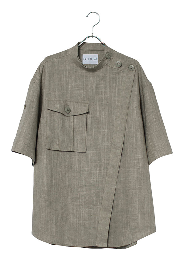 INTERPLAY x AYUMI】Surgical Linen Shirt -BEIGE- (UNISEX) 622180004-52